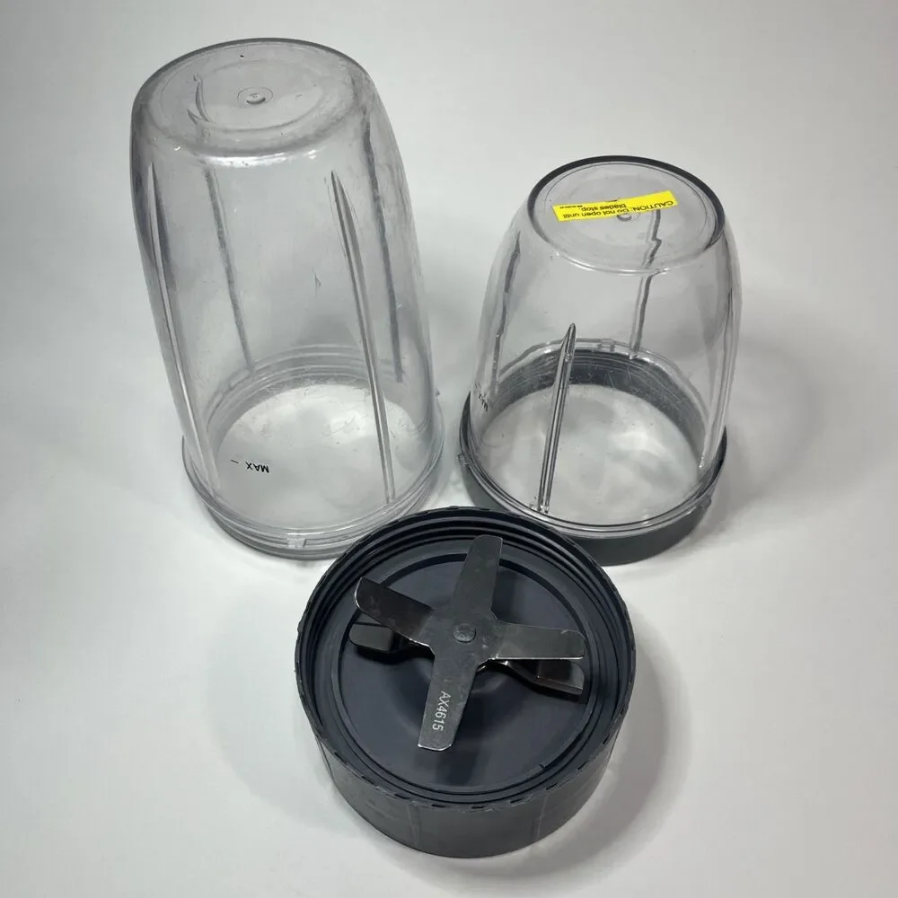 Replacement Blending Cups & Blade Compatible With Magic Bullet ,3 pieces